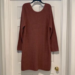 Aerie twist back sweater dress in mauve. XXL NWOT